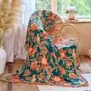 Boho Throw Blanket 50"x60" 100% Cotton Couch Blanket, Breathable Lightweight Spring Decorative Reversible Blankets with Fringe for Sofa Chair Bed Vintage Decor (Dark Teal)