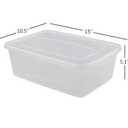 Clear Plastic Storage Bin, 14 Quart Latching Box Container with Lid, 4 Packs