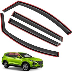 in-Channel Rain Guards for Hyundai Santa Fe 2019-2023 | Window Deflectors, Vent Window Visors, Wind Guards, Car Window Protector  4PCS