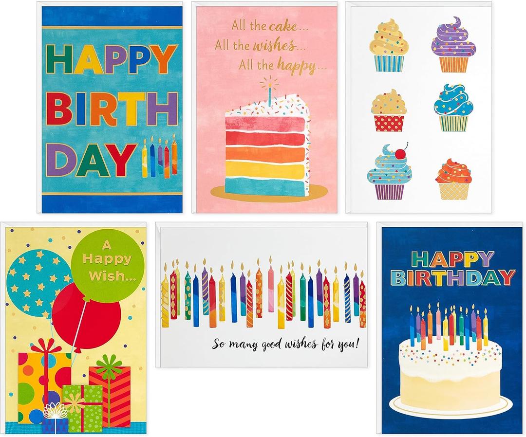 Hallmark Bulk Birthday Card Assortment (72 Cards with Envelopes) for Kids, Adults, Coworkers, Employees