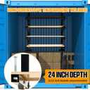 Briwooody 2 Pack 4 Layer Shipping Container Shelving Accessories Adjustable Heavy Steel Cargo Trailer Shelving Capacity up to 1600 Lbs Hanging Shelf Brackets for Heavy Duty Trailer Containers