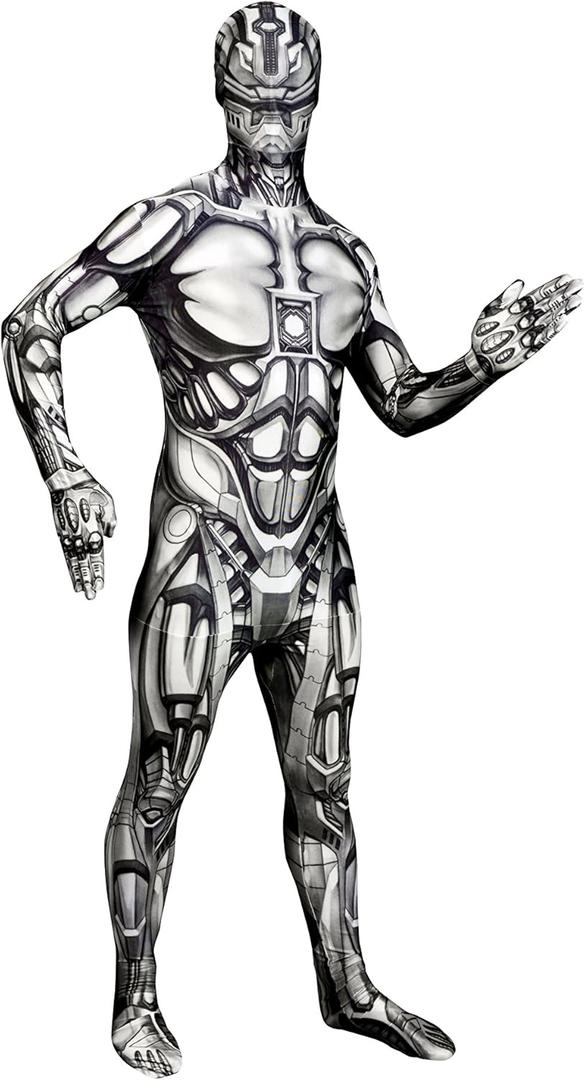 Morphsuits Android Costume Futuristic Bodysuit, Robot Costume Adult Men, Futuristic Clothing, Robot Costume Adult (Large)