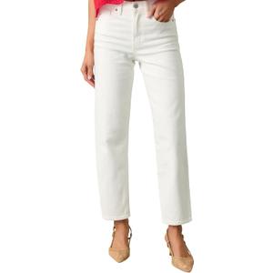 Lesore Womens High Waist Stretch Distressed Jeans Destroyed Denim Pants (White)