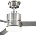 Hampton Bay Madison 52 in. Integrated LED Brushed Nickel Ceiling Fan with Light and Remote Control with Color Changing Technology AK30A-BN