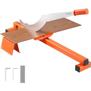 VEVOR 12 inch Vinyl Floor Cutter, 10mm Thick Laminate Flooring Cutter with Cutting Angle Guide, Rubber Handle, Honing Stone, D2 Steel Blade for Cutting Laminate, Vinyl, Home Renovation