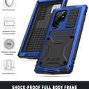 JGY Samsung S23 Plus Metal Case with Kickstand Built-in Screen Protector Camera glass Sturdy Military Aluminium Armor Durable Full Body Heavy Duty Shockproof Drop Tested Case for S23 Plus (Blue)