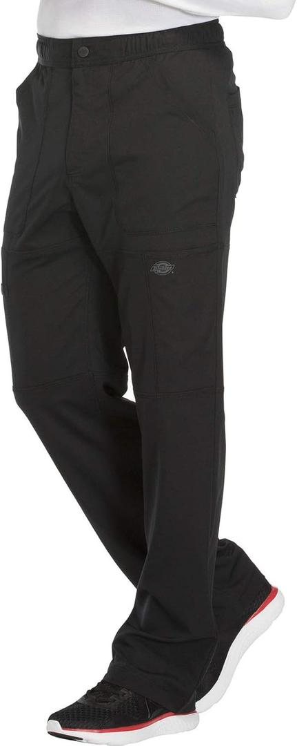 Dickies Dynamix Scrub Pants for Men with Zip Fly, Athletic-Inspired with Four-Way Stretch and Moisture Wicking DK110 (Large Short, Black)