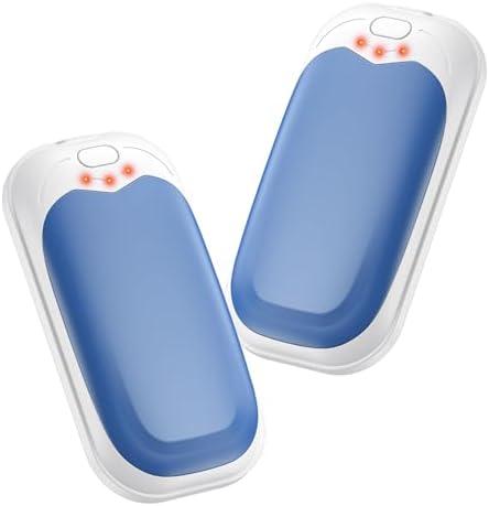infray Hand Warmers Rechargeable 2 Pack, Electric Hand Warmer Reusable 3 Levels Heating Pocket Warmer, USB AI Handwarmer Portable, Great Gifts for Men Women, Outdoor, Golf, Hunting