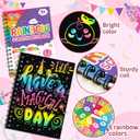 Scratch Paper Art Party Favors for Kids: 24 Pack Rainbow Scratch Notebook, Goodie Bags Stuffers Coloring Books Party Favors for Kids 3-12, Bulk Classroom Birthday Gifts for Student