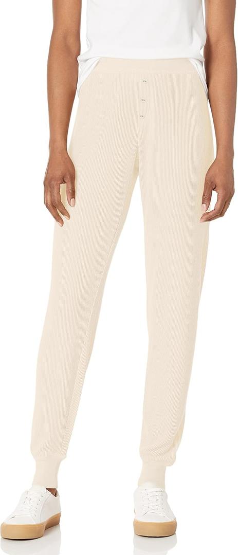 PJ Salvage Women's Textured Essentials Jammie Pant, Stone Wash, X-Small