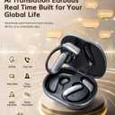 Translation Earbuds, Ai Translation Earbuds Real Time, Translation Earbuds with 174 Languages & 90H Playtime, Bluetooth 6.1, Clear Mic, Wireless Earbuds for Business, Travel & Meetings