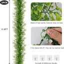 RECUTMS Fake Vines Garland Artificial Hanging Plant Faux Ferns Leaves Greenery Ivy Garland 2Pcs for Summer Home Indoor Outdoor Wedding Farmhouse Table Centerpiece Graduation Party Garden Decor(Green)