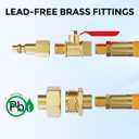 RV Winterizing Kit Fit for Camper Boat Travel Trailer Sprinkler Blowout Adapter Winterize Sprinkler Systems with Shut Off Valve, Air Compressor Quick Connect Plug to 3/4" Hose