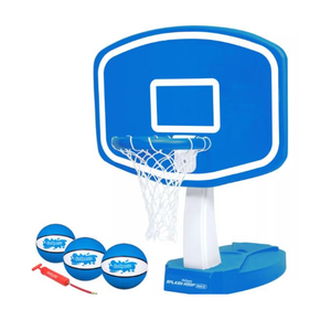 Pool Basketball Hoop, Pool Toys with Adjustable Height Includes 4 Balls(Size 6, 2×Size 3, Glow)/1 Nets/Pump for Indoor Outdoor Poolside Water Basketball Game, Fun Swimming Pool Games for Kids Adults