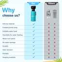 Pecute Dog Water Bottle Portable & Collapsible,17oz-29oz Water Dispenser with Folding Bowl, 5 Levels Capacity in 1,Carabiner Clip,100% Food Grade Silicone,Outdoor Walking,Hiking,Travel,Light Blue