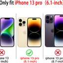 2 x for iPhone 13 Pro Case, Sparkly Crystal Diamonds Rhinestone Border with Shiny Glitter Sequins Phone Cover for Women Girls, Transparent TPU Bling Slim Protective Case for iPhone 13 Pro
