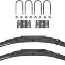 Youxmoto 5 Leaf Springs 3500lb Single Trailer Suspension & U-Bolt Kit; for 5200lb-6000lb Axle, 1-3/4" Width, 25-1/4" L, 9/16" Bushing Dia, Fits for SW5
