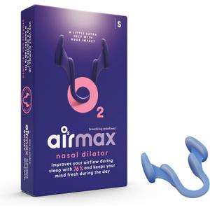 Airmax Nasal Dilators - Anti Snore Device - Small - 6-Month Relief - Cure for Snoring - Recommended by Physicians - Blue - One-Pack