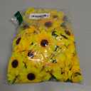 Coferset 100pcs Fake Sunflower Heads with Stems, 2.4" Sunflower Artificial Silk Flower Heads for Party Baby Shower Wedding Making Handicrafts Home Decor(100pcs)