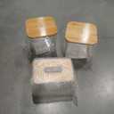 Vincona Laundry Room Organization and Storage, Laundry Pods Container and Dryer Sheet Holder with Bamboo Lids and Labels, Laundry Organizer with Scoops for Booster Beads, Powder, Pods, 2+1 Pack