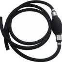 Marine 3/8 Inch Fuel Line Assembly ID 10mm Universal Fuel Tube Line Pipe Hose with Primer Bulb Stainless Steel Hose Clamp for Marine Outboard Boat Motor RVs Tractors and Caravans 6FT Long