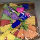 Ctosree 36 Pcs Mexican Artificial Rainbow Crepe Paper Flowers Bunch with Stems Mexican Fiesta Assorted Paper Flowers Fiesta Centerpieces for Dia De Los Muertos Decor (Bright)