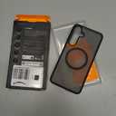 TORRAS Magnetic Shockproof Designed for Samsung Galaxy S24 Plus Case [Military Grade Drop Tested] [Compatible with MagSafe] Translucent Slim Hard Protective Case for S24 Plus Case, Black (Clear)