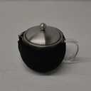 Teapot with Infuser for Loose Tea - 40oz, 3-4 Cup, Clear Glass Kettle Pot with Strainer & Warmer - For Whole Leaf, Iced Maker & Brewer