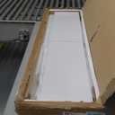 ChooChoo Bathroom Floor Cabinet, Modern Bathroom Storage Cabinet with 4 Doors and Adjustable Shelves, Freestanding Cupboard for Living Room, White (11.81"D x 23.62"W x 43.31"H)