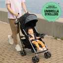3Dlite Convenience Stroller, Gray Lightweight Stroller with Aluminum Frame, Large Seat Area, 4 Position Recline, Extra Large Storage Basket Infant Stroller for Travel and More