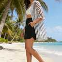 Women's Tummy Control Modest Swim Skirts Beach Takini Bottoms High Waisted Swimwear Swimsuits 2025 (Black, M)