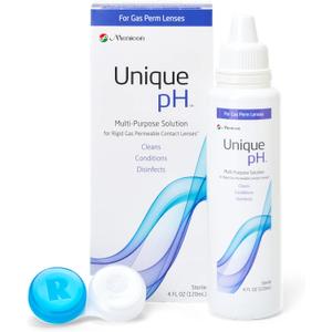 Menicon Unique pH Multi-Purpose Contact Lens Solution With Lens Case (4 Fluid Ounces) (4 Fl Oz (Pack of 1))