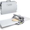 40.9''x15.5" Folding Dough Sheeter with Sheeter Board Manual Dough Roller Machine Stainless Steel Sheeter Thickness Adjustable