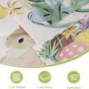 He Is Risen Easter Garden Flag for Outside, 12x18 Inch Double Sided Spring Flags with Bunnies Flowers Cross, Easter Gifts Yard Decoration Flag for Outdoor Garden, Patio, Porch