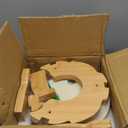 Goaste Glass Rice Dispenser with Bamboo Stand, 5L Flour Cereal Container with Airtight Lid, 8 Lbs Large Grain Food Storage, Countertop Beans Storage Tank with Measuring Cup & Valve for Dry Food