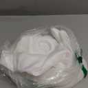 eachope No Hook Extra Long Shower Curtain Set with Snap-in Liner,Linen Textured Thick Striped Fabric with Tassels,Boho Chic Modern Farmhouse Bathroom Curtain,Water-Repellent,White,71x86