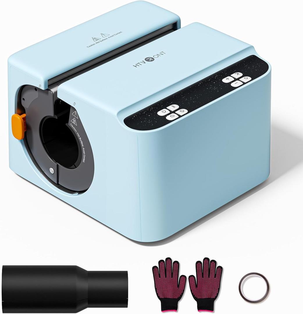 HTVRONT Auto Tumbler Heat Press - A200H Full Cup Transfer Heat Press Machine for 40 OZ Tumbler with Handle, Heat Even and Fast Cups Sublimation Machine with Adjustable Pressure & 4 Memory Modes (Blue)