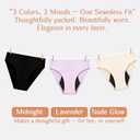 Leak Proof Period Underwear for Women, Heavy Flow Menstrual Panties, Seamless No Show Briefs (X-Large, (Black, Purple, Skin) Multicolor)