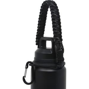 One MissionX Paracord Handle for YETI Rambler 46oz 36oz 26oz 64oz 18oz 12oz Water Bottles, Durable Carrier Strap - Holder (Black Speckled)
