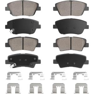 Front & Rear Ceramic Brake Pads Set for Hyundai Sonata 2011-2015, for Kia Optima Non-Turbo Models 2011-2016, 8PCS