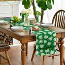 Artoid Mode Lucky Shamrocks Clover 210 GSM St. Patrick's Day Table Runner, Seasonal Kitchen Dining Table Decoration for Home Party Decor 13x72 Inch