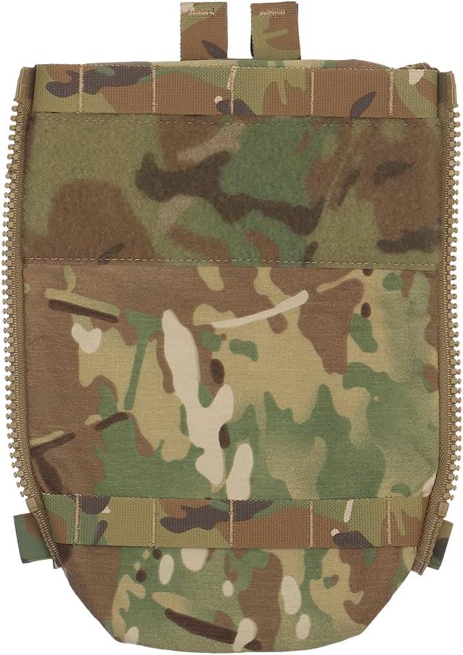 V5 PC Back Panel Water Bag,3L Water Hydration Carrier Zip On Back Panel Banger for Tactical Airsoft Vest (Cp)