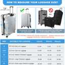 Explore Land Clear Luggage Cover Tough Protector Fits for 24 Inches Suitcase for Travel Airplane (PVC, M)