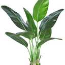 HAIHONG Artificial Bird of Paradise Plant,Faux Palm Tree Potted Plant with Real Touch Leaves,Fake Trees for Home Living Room Office Indoor Outdoor Decor(4FT-1Pack)