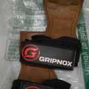 Premium Weight Lifting Grips & Straps for Deadlifts & Powerlifting – Anti-Slip Leather and Rubber Grip with Padded Wrist Wrap Support, Size: Large 7.50"-8.50" Wrist Size