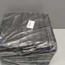 Black Plastic Woven Storage Baskets, 6-Pack Weave Basket Organizer for Kitchen Office Bathroom