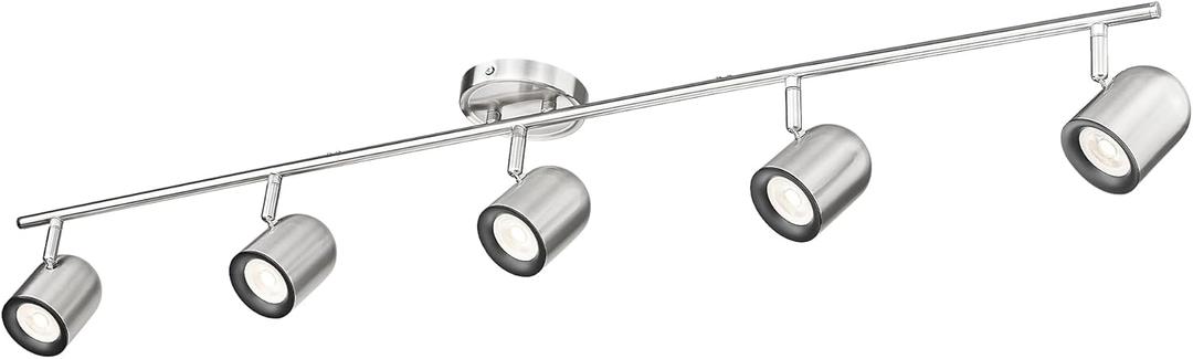 FEMILA 43" Track Light, Brushed Nickel LED Track Lighting Fixtures Ceiling, Rotatable LED Track Lighting Kit, Bulbs Included, 4FS78TL-5 BN