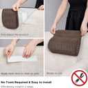 WdFour Headrest Memory Foam Pillow, Support Cushions for Neck, Back or Leg for Sofas, Recliners, Office Chairs, Massage Chairs for Neck Pain Relief and Cervical Support. (Brown, 13" Wx5.5 Lx3 D, 1PC)