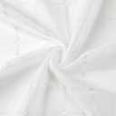 Sheer Curtains White Plaid Semi Voile Light Filtering Drapes Pair for Bedroom Living Room, Set of 2 Grommet Top Window Curtain Panels (Each 54 x 95 Inch, Off White)