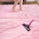 Soft Pink Runner Rugs for Bedroom, 2x10 Ft Hallways Modern Plush Shag Carpet, Non Slip Cute Bedside Shaggy Rug for Living Room, Indoor Long Nursery Kids Girls Teen Room Aesthetic Home Decor